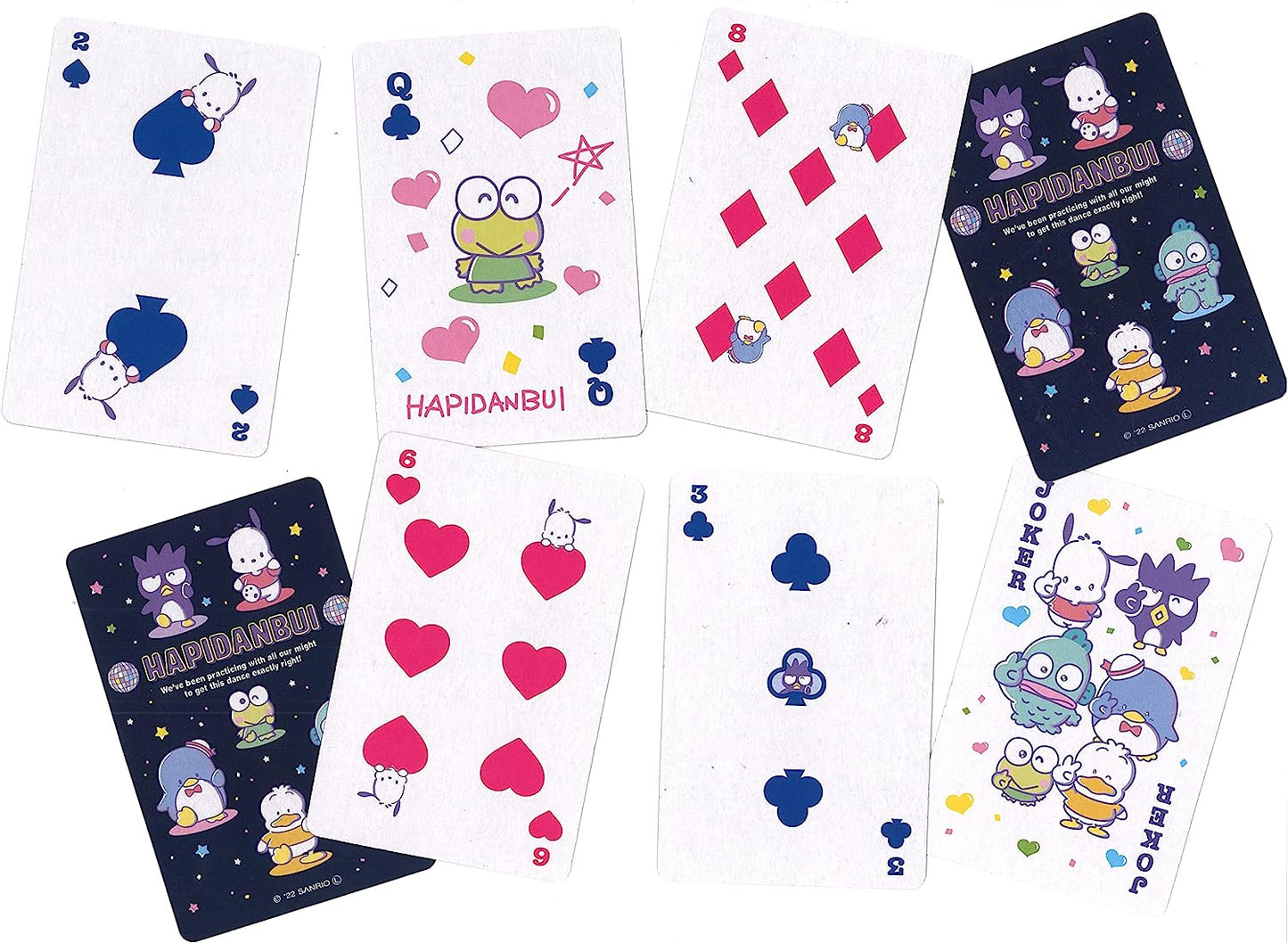 Set de cartas personajes de Sanrio, Hapidanbui, Pochacco, Hangyodon