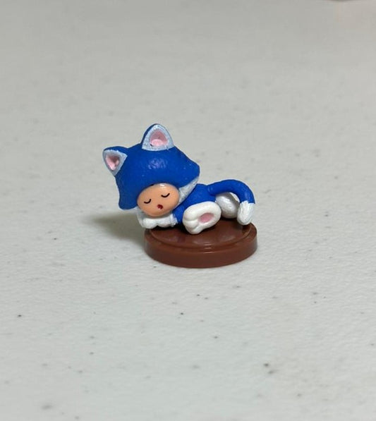 Nintendo Furuta Super Mario 3D Toad Gato Azul