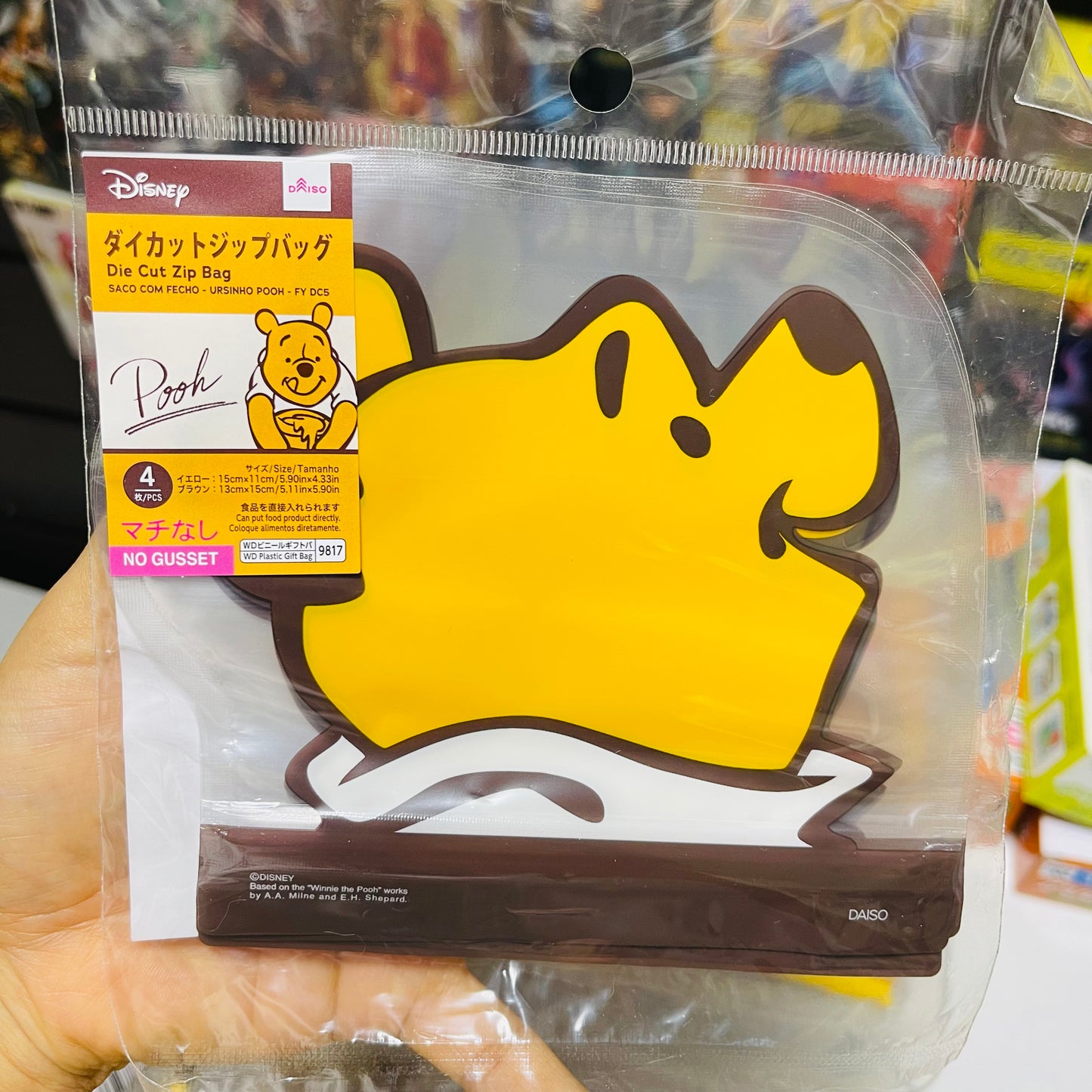 Die Cut Zip Bag Winnie Pooh