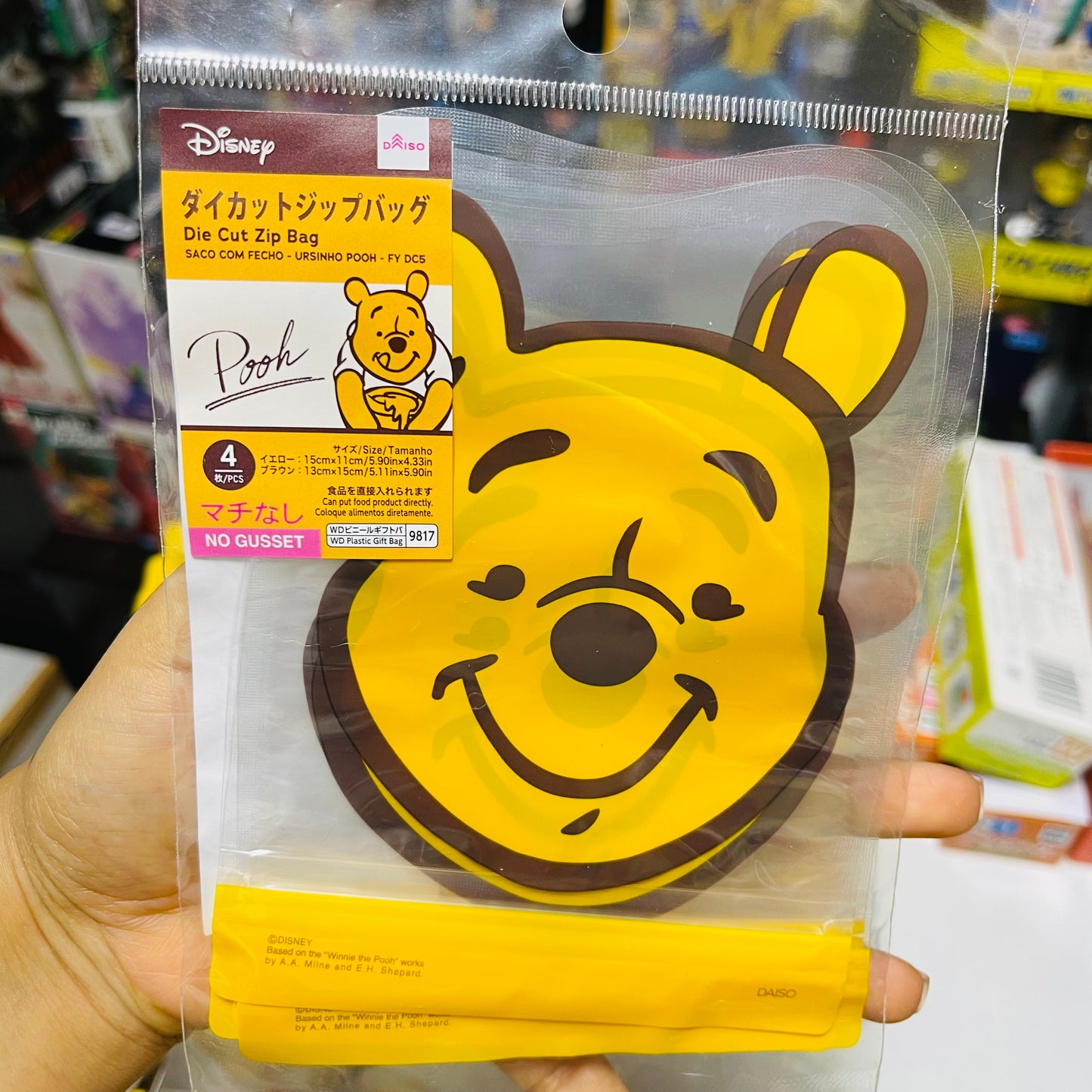 Die Cut Zip Bag Winnie Pooh