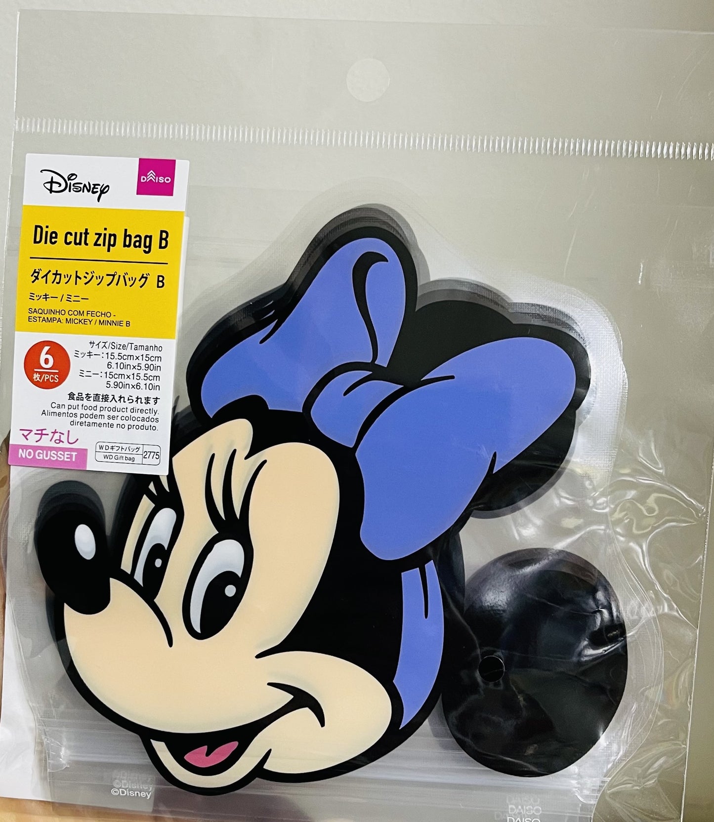 Die Cut Zip Bag Mickey & Minnie